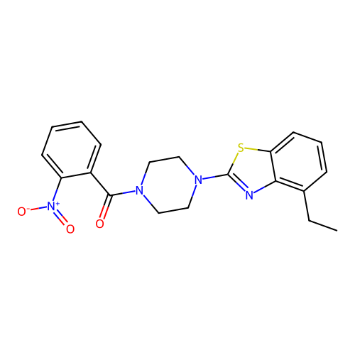 (4-(4-Ethylbenzo[d]thiazol-2-yl)piperazin-1-yl)(2-nitrophenyl)methanone structure