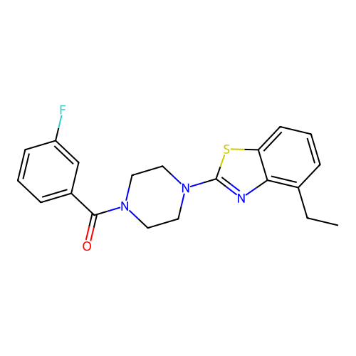 (4-(4-Ethylbenzo[d]thiazol-2-yl)piperazin-1-yl)(3-fluorophenyl)methanone structure