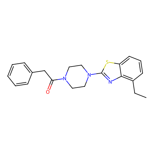 1-[4-(4-Ethyl-1,3-benzothiazol-2-yl)piperazin-1-yl]-2-phenylethanone structure