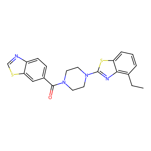 Benzo[d]thiazol-6-yl(4-(4-ethylbenzo[d]thiazol-2-yl)piperazin-1-yl)methanone structure