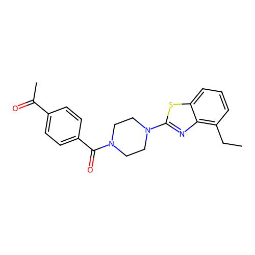 1-(4-(4-(4-Ethylbenzo[d]thiazol-2-yl)piperazine-1-carbonyl)phenyl)ethanone structure