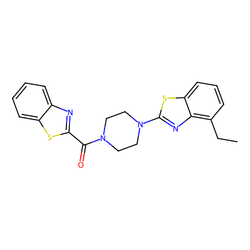 Benzo[d]thiazol-2-yl(4-(4-ethylbenzo[d]thiazol-2-yl)piperazin-1-yl)methanone structure