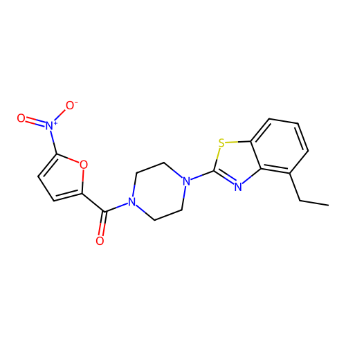 [4-(4-Ethyl-1,3-benzothiazol-2-yl)piperazin-1-yl]-(5-nitrofuran-2-yl)methanone structure