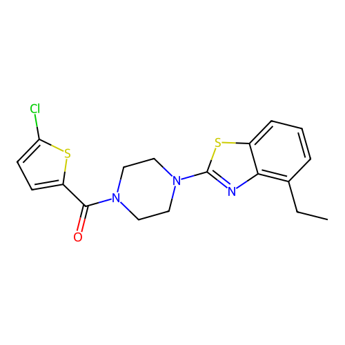 (5-Chlorothiophen-2-yl)(4-(4-ethylbenzo[d]thiazol-2-yl)piperazin-1-yl)methanone structure