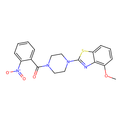 (4-(4-Methoxybenzo[d]thiazol-2-yl)piperazin-1-yl)(2-nitrophenyl)methanone structure