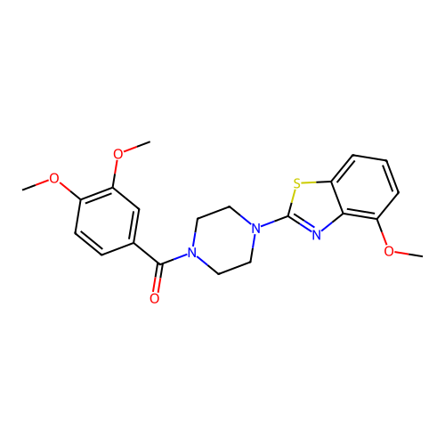 (3,4-Dimethoxyphenyl)(4-(4-methoxybenzo[d]thiazol-2-yl)piperazin-1-yl)methanone structure