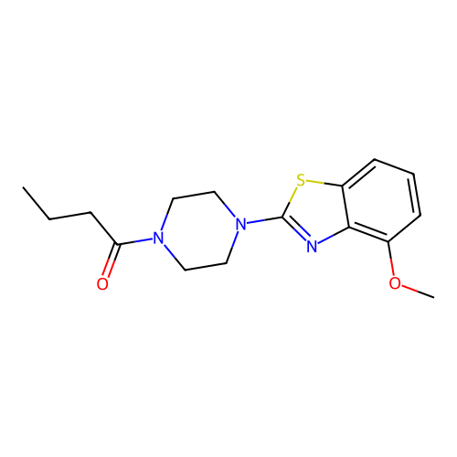 1-[4-(4-Methoxy-1,3-benzothiazol-2-yl)piperazin-1-yl]butan-1-one structure