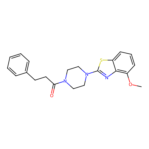 1-[4-(4-Methoxy-1,3-benzothiazol-2-yl)piperazin-1-yl]-3-phenylpropan-1-one structure