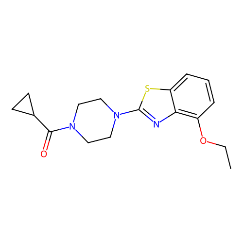 Cyclopropyl(4-(4-ethoxybenzo[d]thiazol-2-yl)piperazin-1-yl)methanone structure