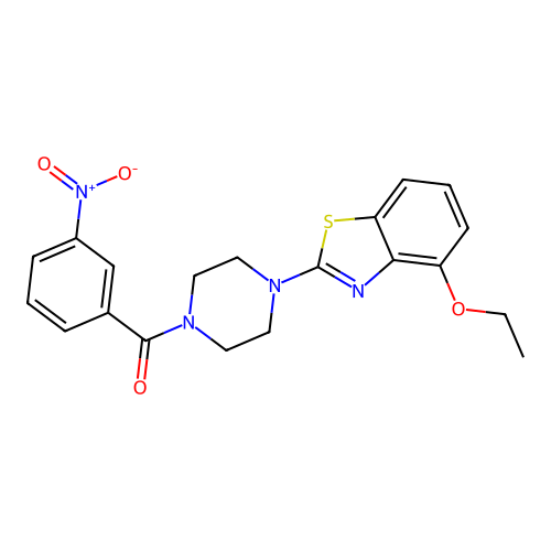 (4-(4-Ethoxybenzo[d]thiazol-2-yl)piperazin-1-yl)(3-nitrophenyl)methanone structure