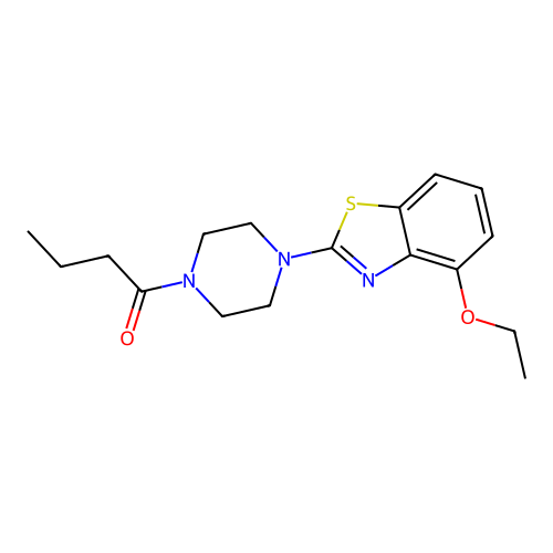 1-[4-(4-Ethoxy-1,3-benzothiazol-2-yl)piperazin-1-yl]butan-1-one structure