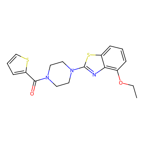 (4-(4-Ethoxybenzo[d]thiazol-2-yl)piperazin-1-yl)(thiophen-2-yl)methanone structure