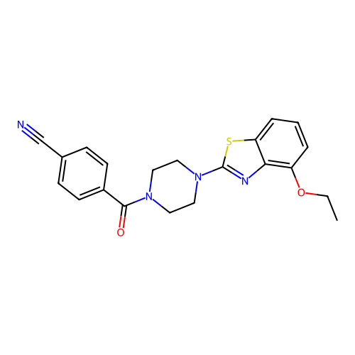 4-[4-(4-Ethoxy-1,3-benzothiazol-2-yl)piperazine-1-carbonyl]benzonitrile structure