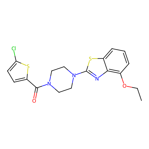 (5-Chlorothiophen-2-yl)(4-(4-ethoxybenzo[d]thiazol-2-yl)piperazin-1-yl)methanone structure