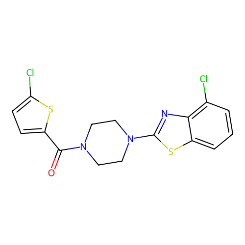 (4-(4-Chlorobenzo[d]thiazol-2-yl)piperazin-1-yl)(5-chlorothiophen-2-yl)methanone structure