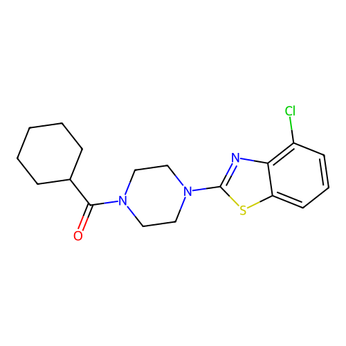 (4-(4-Chlorobenzo[d]thiazol-2-yl)piperazin-1-yl)(cyclohexyl)methanone structure