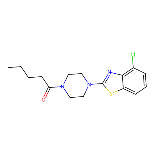 1-[4-(4-Chloro-1,3-benzothiazol-2-yl)piperazin-1-yl]pentan-1-one structure