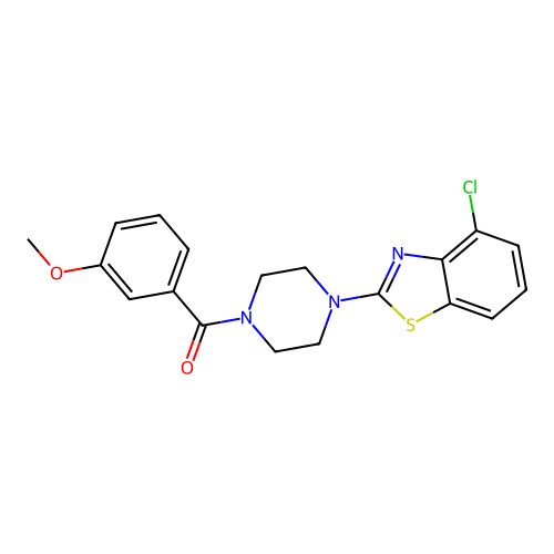 (4-(4-Chlorobenzo[d]thiazol-2-yl)piperazin-1-yl)(3-methoxyphenyl)methanone structure