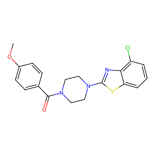(4-(4-Chlorobenzo[d]thiazol-2-yl)piperazin-1-yl)(4-methoxyphenyl)methanone structure