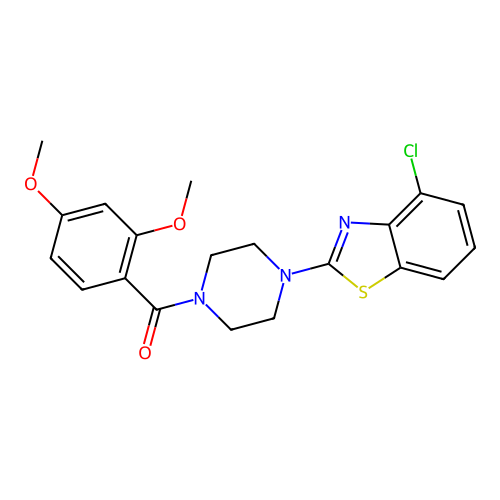 4-Chloro-2-[4-(2,4-dimethoxybenzoyl)piperazin-1-yl]-1,3-benzothiazole structure