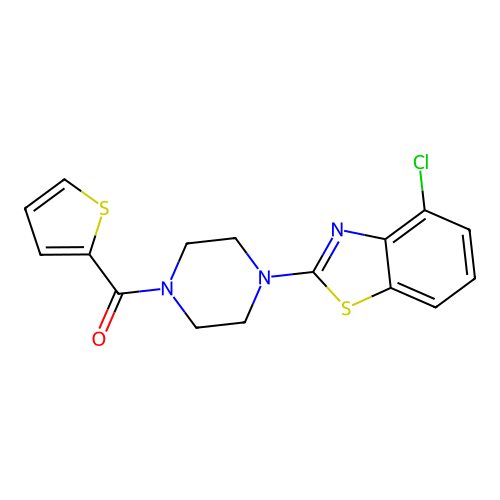 (4-(4-Chlorobenzo[d]thiazol-2-yl)piperazin-1-yl)(thiophen-2-yl)methanone structure