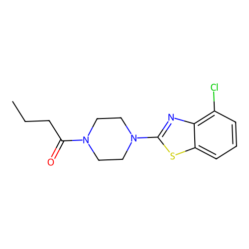 1-[4-(4-Chloro-1,3-benzothiazol-2-yl)piperazin-1-yl]butan-1-one structure