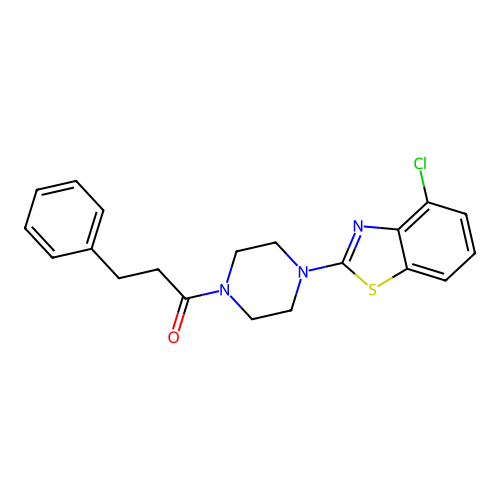 1-[4-(4-Chloro-1,3-benzothiazol-2-yl)piperazin-1-yl]-3-phenylpropan-1-one structure