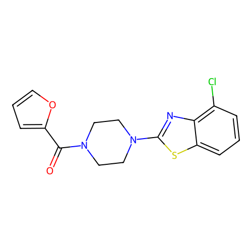 (4-(4-Chlorobenzo[d]thiazol-2-yl)piperazin-1-yl)(furan-2-yl)methanone structure