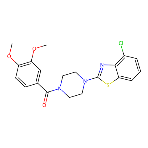 4-Chloro-2-[4-(3,4-dimethoxybenzoyl)piperazin-1-yl]-1,3-benzothiazole structure