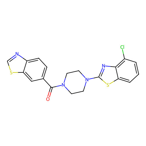 Benzo[d]thiazol-6-yl(4-(4-chlorobenzo[d]thiazol-2-yl)piperazin-1-yl)methanone structure