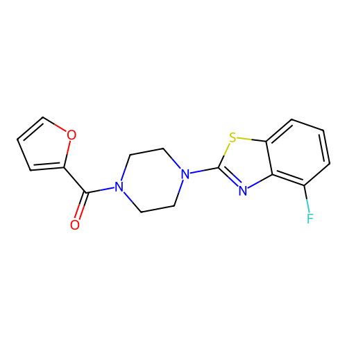 (4-(4-Fluorobenzo[d]thiazol-2-yl)piperazin-1-yl)(furan-2-yl)methanone structure