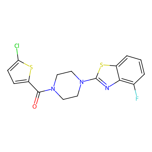 (5-Chlorothiophen-2-yl)(4-(4-fluorobenzo[d]thiazol-2-yl)piperazin-1-yl)methanone structure