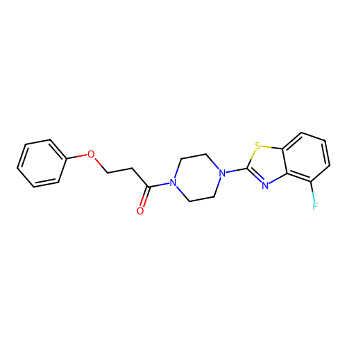1-[4-(4-Fluoro-1,3-benzothiazol-2-yl)piperazin-1-yl]-3-phenoxypropan-1-one structure