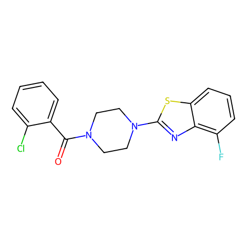 (2-Chlorophenyl)(4-(4-fluorobenzo[d]thiazol-2-yl)piperazin-1-yl)methanone structure