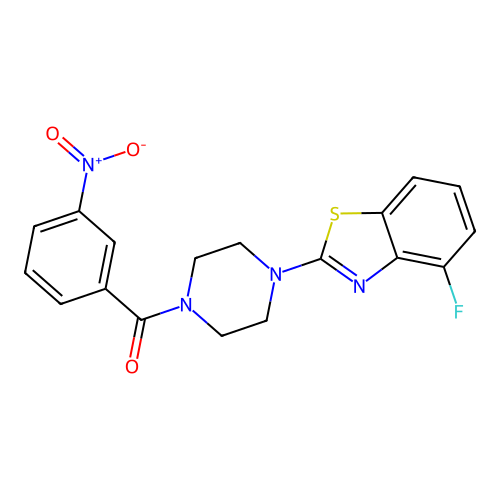 (4-(4-Fluorobenzo[d]thiazol-2-yl)piperazin-1-yl)(3-nitrophenyl)methanone structure