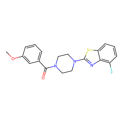 4-Fluoro-2-[4-(3-methoxybenzoyl)piperazin-1-yl]-1,3-benzothiazole structure