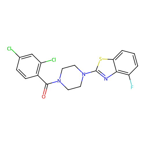 (2,4-Dichlorophenyl)(4-(4-fluorobenzo[d]thiazol-2-yl)piperazin-1-yl)methanone structure