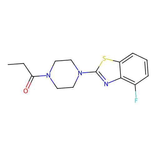 1-[4-(4-Fluoro-1,3-benzothiazol-2-yl)piperazin-1-yl]propan-1-one structure