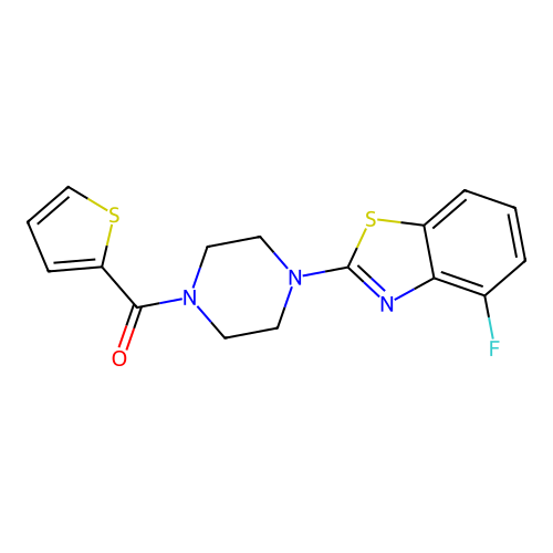 (4-(4-Fluorobenzo[d]thiazol-2-yl)piperazin-1-yl)(thiophen-2-yl)methanone structure