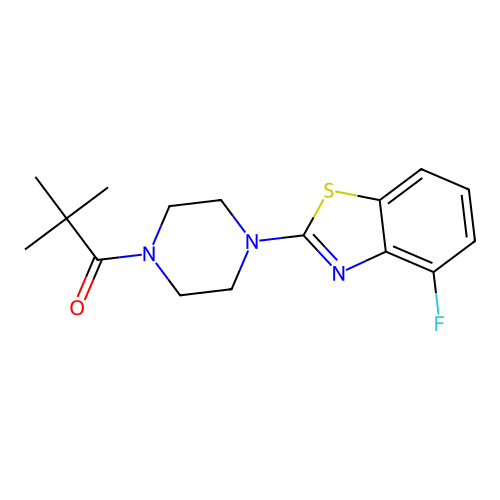1-[4-(4-Fluoro-1,3-benzothiazol-2-yl)piperazin-1-yl]-2,2-dimethylpropan-1-one structure
