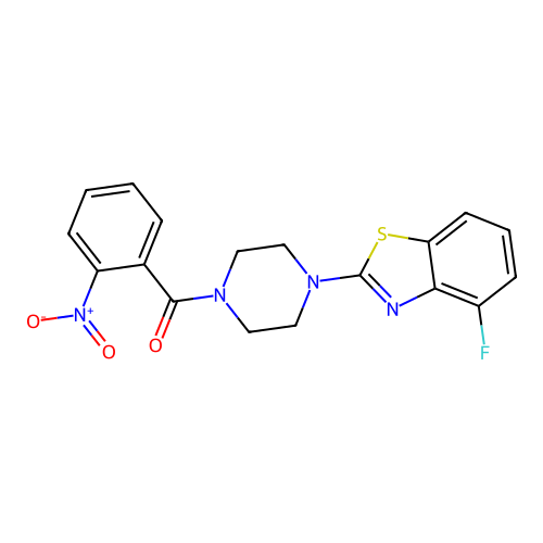 (4-(4-Fluorobenzo[d]thiazol-2-yl)piperazin-1-yl)(2-nitrophenyl)methanone structure
