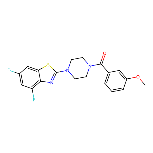 (4-(4,6-Difluorobenzo[d]thiazol-2-yl)piperazin-1-yl)(3-methoxyphenyl)methanone structure