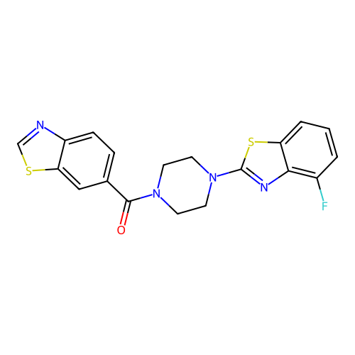Benzo[d]thiazol-6-yl(4-(4-fluorobenzo[d]thiazol-2-yl)piperazin-1-yl)methanone structure