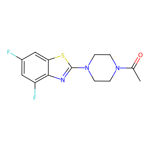 1-(4-(4,6-Difluorobenzo[d]thiazol-2-yl)piperazin-1-yl)ethanone structure