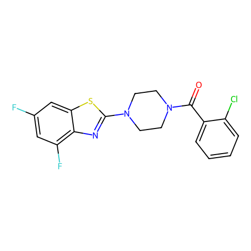 (2-Chlorophenyl)(4-(4,6-difluorobenzo[d]thiazol-2-yl)piperazin-1-yl)methanone structure