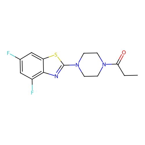 1-[4-(4,6-Difluoro-1,3-benzothiazol-2-yl)piperazin-1-yl]propan-1-one structure