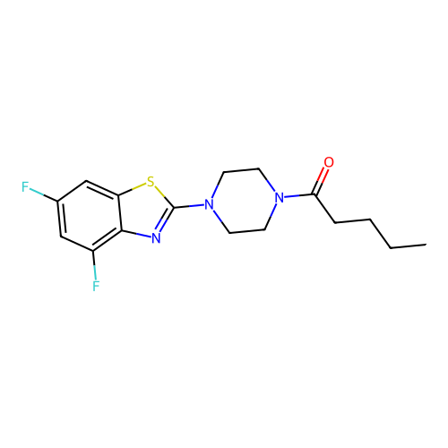 1-[4-(4,6-Difluoro-1,3-benzothiazol-2-yl)piperazin-1-yl]pentan-1-one structure