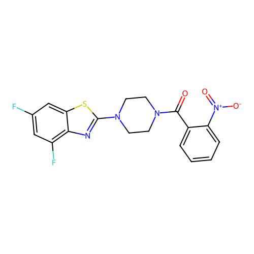 (4-(4,6-Difluorobenzo[d]thiazol-2-yl)piperazin-1-yl)(2-nitrophenyl)methanone structure