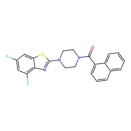 (4-(4,6-Difluorobenzo[d]thiazol-2-yl)piperazin-1-yl)(naphthalen-1-yl)methanone structure
