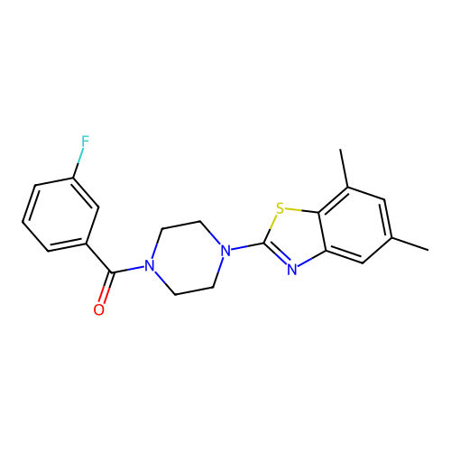 (4-(5,7-Dimethylbenzo[d]thiazol-2-yl)piperazin-1-yl)(3-fluorophenyl)methanone structure